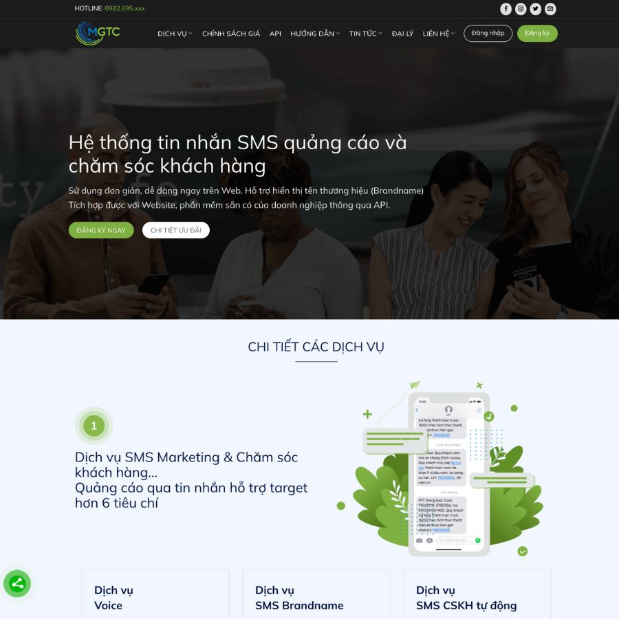 Themes wordpress mẫu website dịch vụ sms, mẫu công nghệ, công ty, giới thiệu