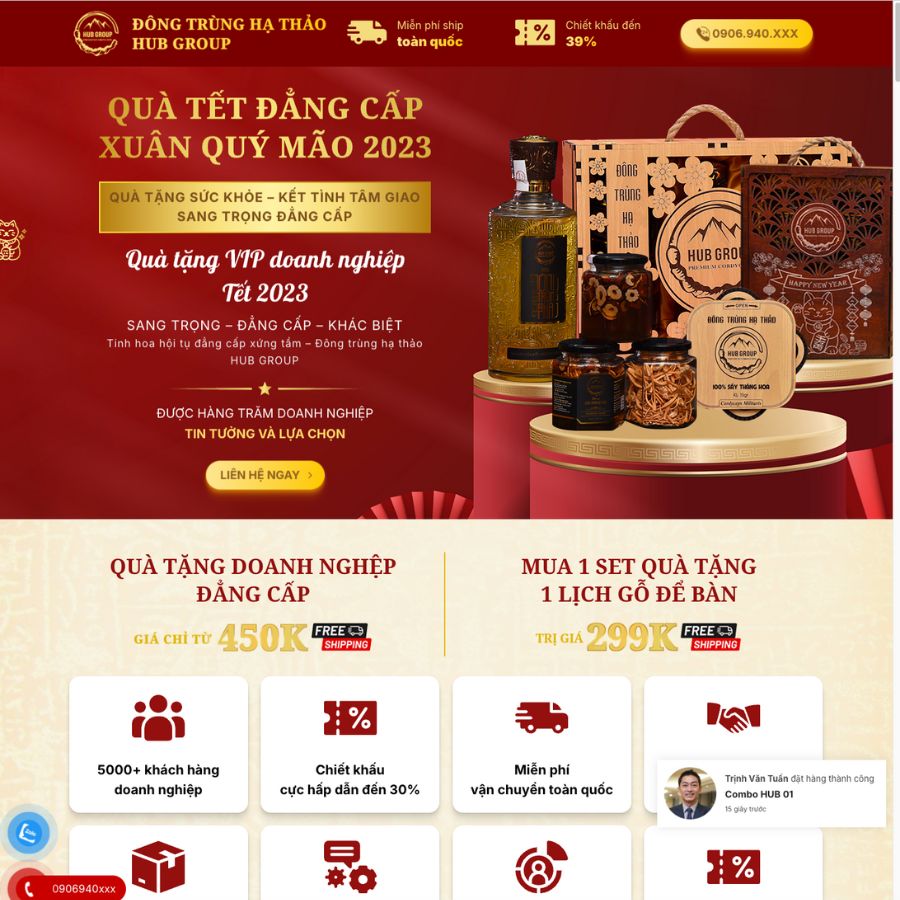 Themes wordpress mẫu website bán đông trùng hạ thảo, đông y, landingpage