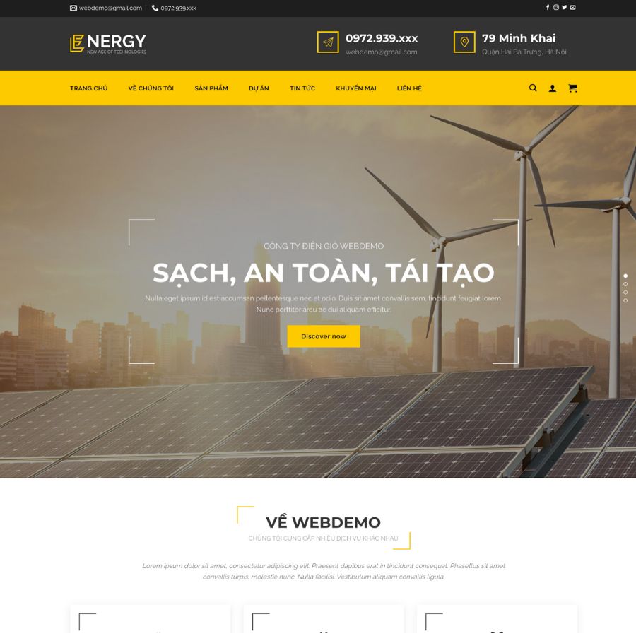 Themes wordpress mẫu website công ty năng lượng, giới thiệu công ty 3