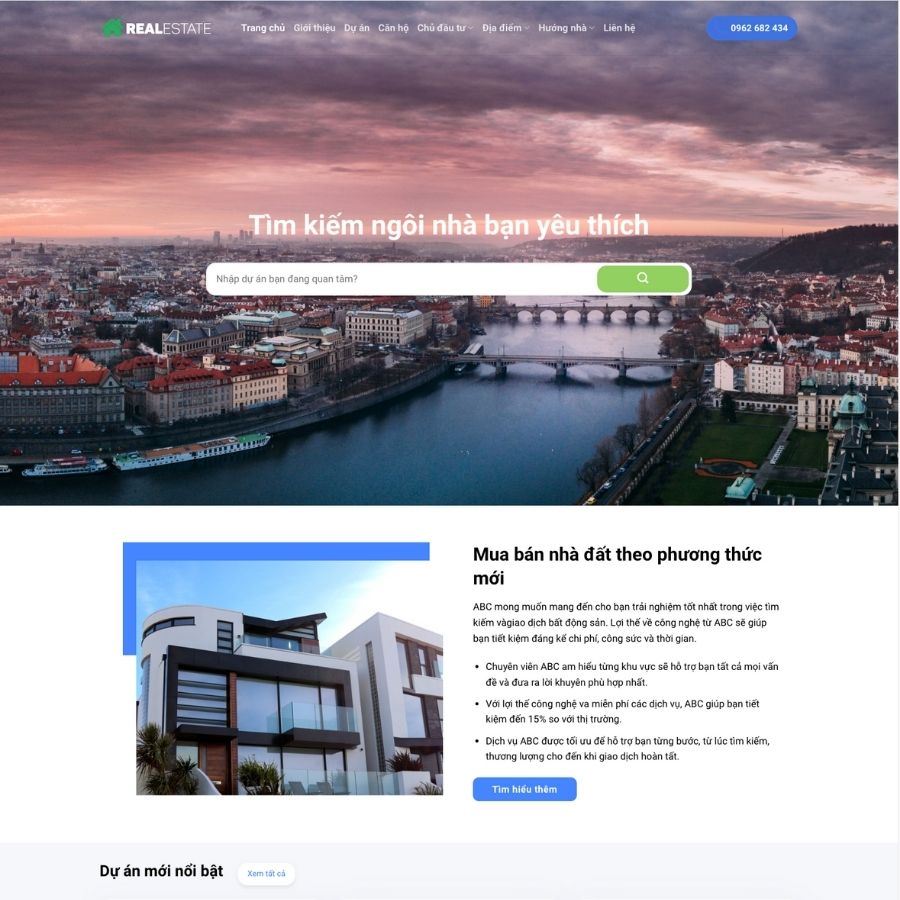 Themes WordPress mẫu website bất động sản , bán nhà đất, tin tức bất động sản online 13