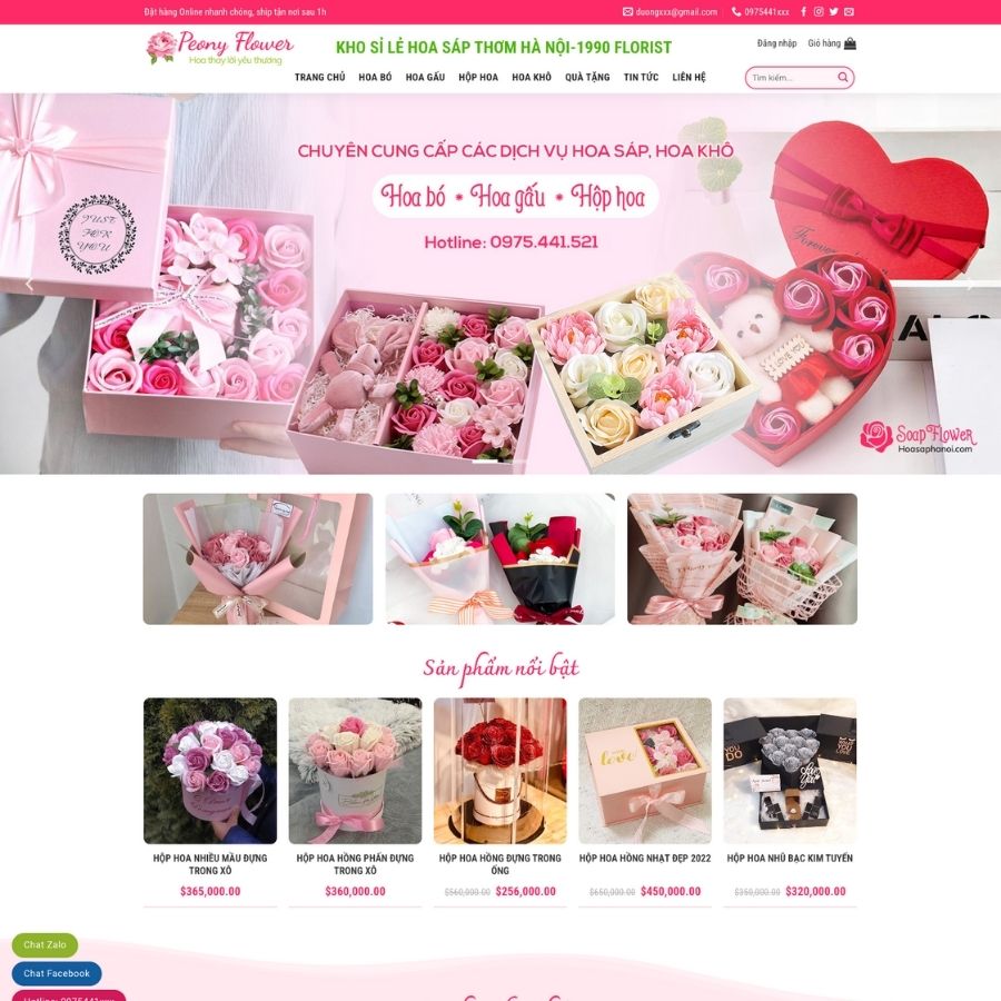 Themes WordPress mẫu website shop hoa tươi, hoa khô, mẫu website bán hoa tươi cực đẹp 3