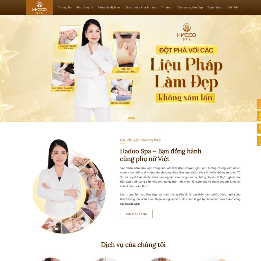 Themes wordpress mẫu website sapa, thẩm mỹ viện, chăm sóc sắc đẹp 10