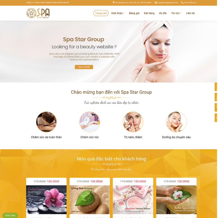 Themes wordpress mẫu website sapa, thẩm mỹ viện, chăm sóc sắc đẹp 11