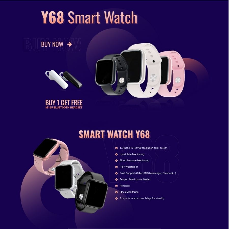 Themes WordPress mẫu website landingpage đồng hồ thông minh, landingpage chạy tiktok bán hàng 2