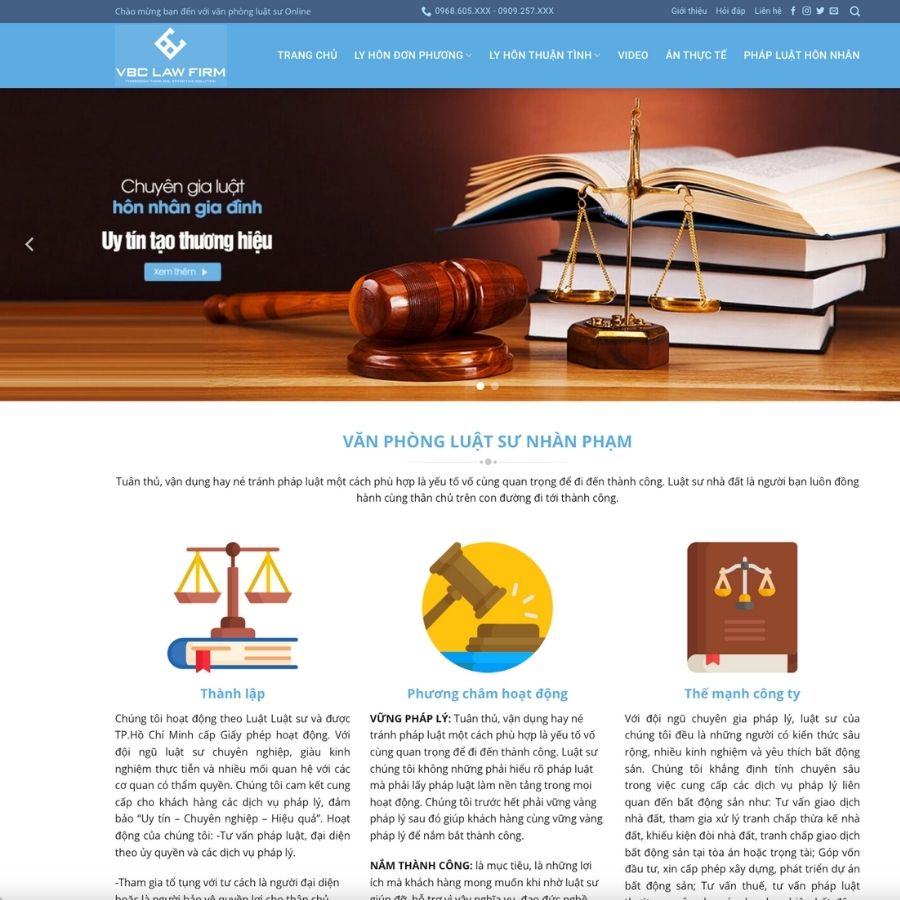 Themes WordPress mẫu website luật sư, mẫu website luật sư, tư vấn luật, dịch vụ luật sư 3