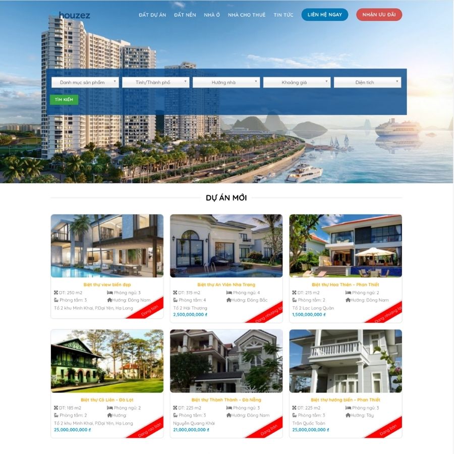 Themes WordPress mẫu website bất động sản , bán nhà đất, tin tức bất động sản online 17