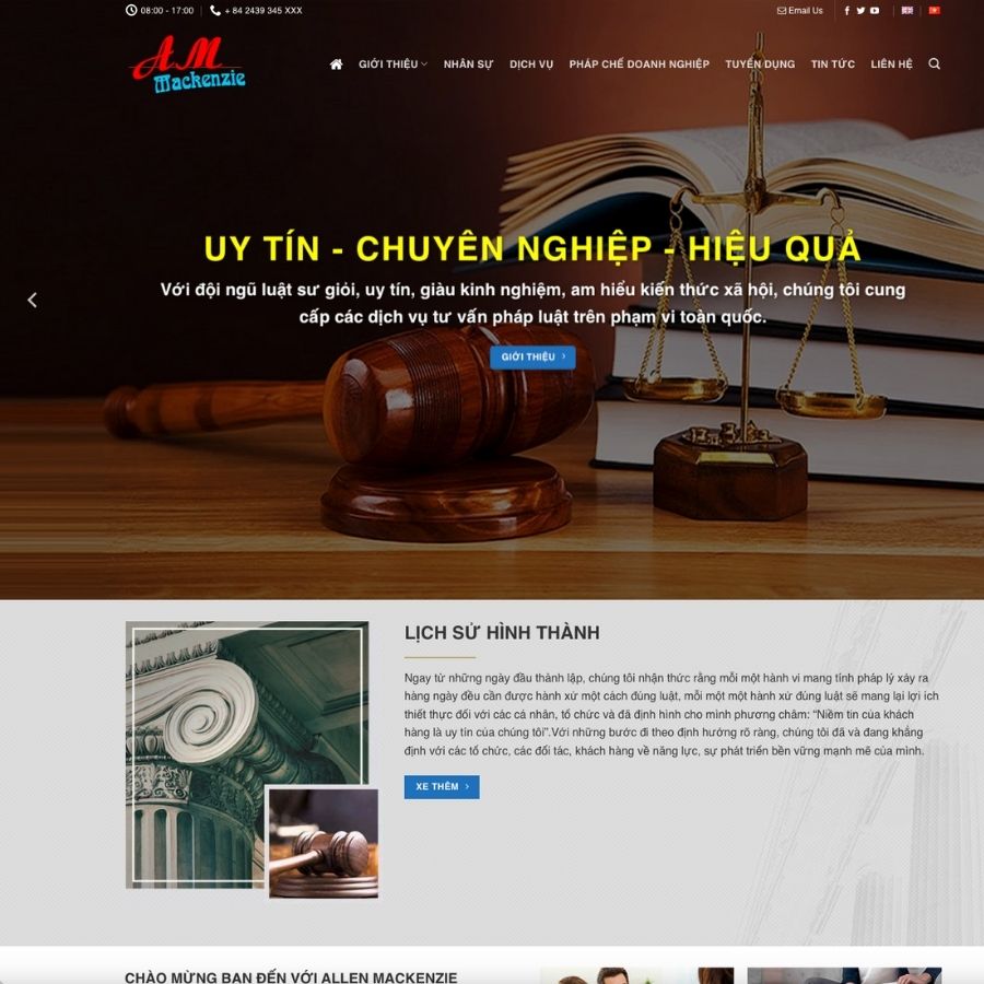 Themes WordPress mẫu website luật sư, mẫu website luật sư, tư vấn luật, dịch vụ luật sư 4