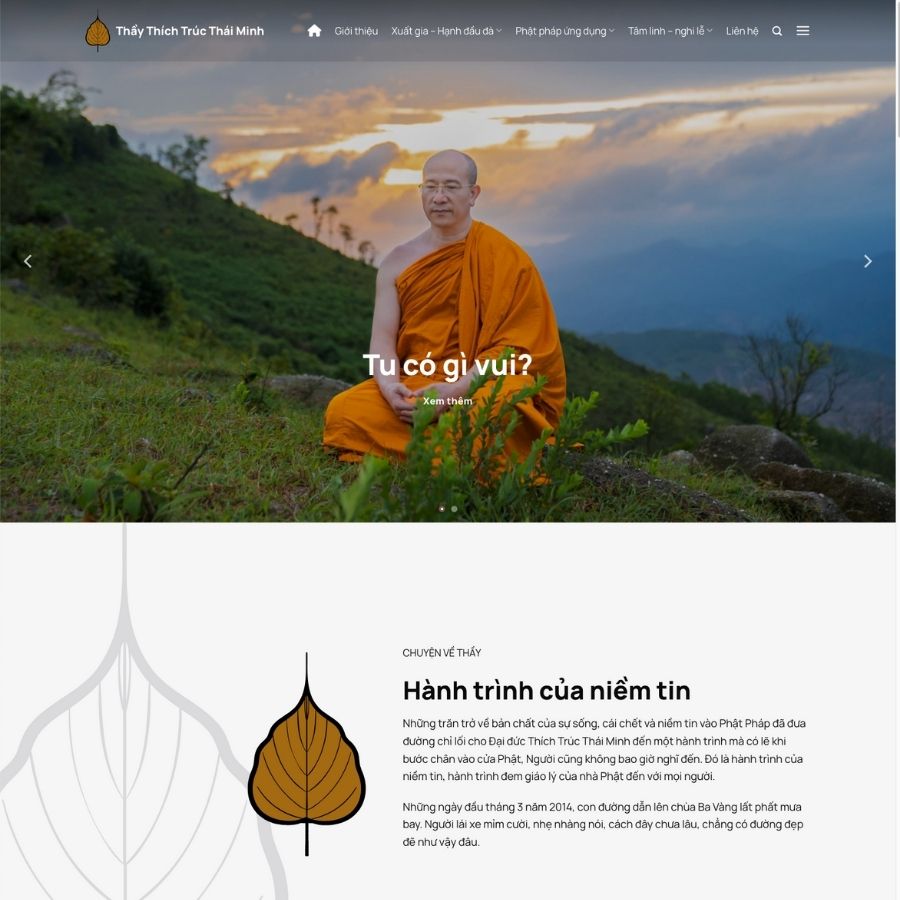 Themes wordpress mẫu website giác ngộ vn , tin tức phật giáo, blog phật giáo 21