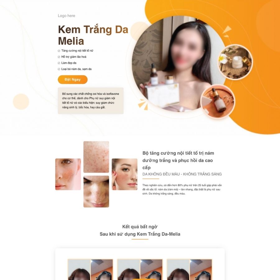 Themes WordPress mẫu website landingpage kém chống nắng, landingpage thẩm mỹ chạy quảng cáo