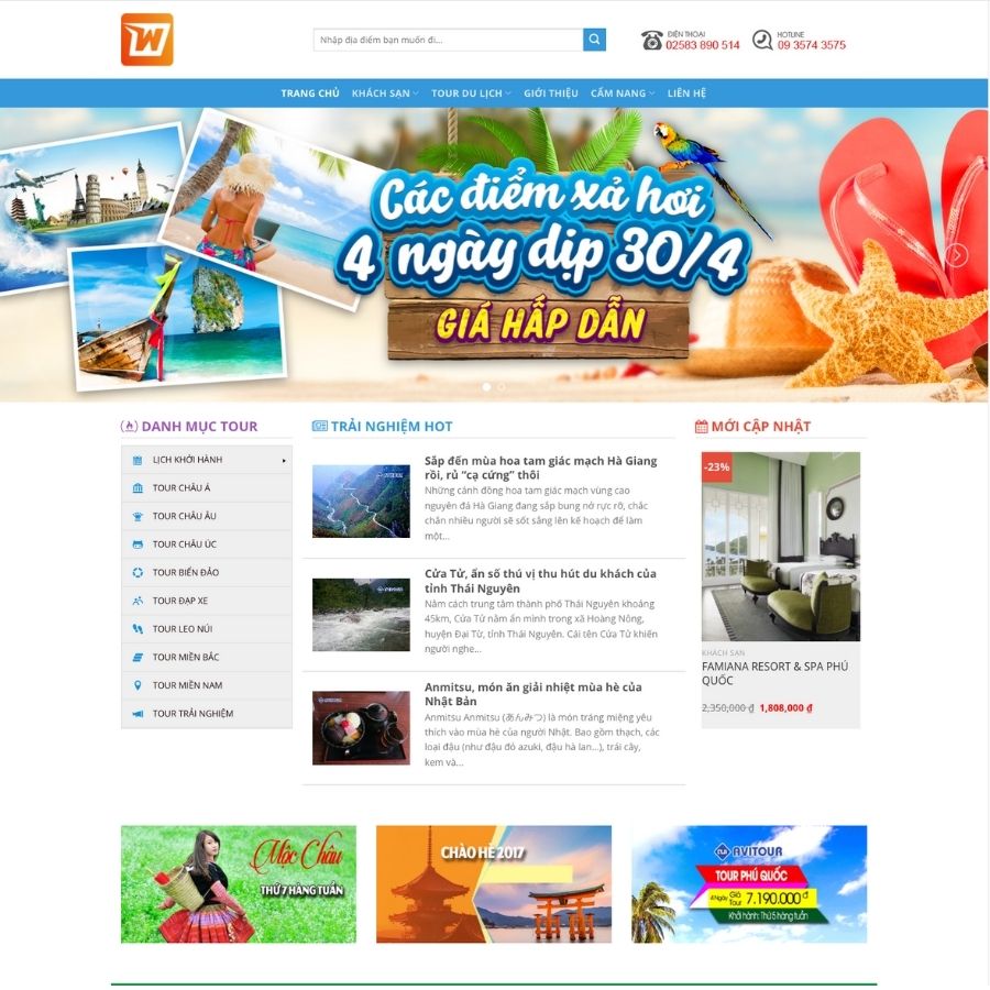 Themes WordPress mẫu website du lịch, bán tour, dịch vụ du lịch trong nước, quốc tế 6