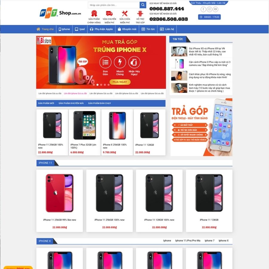 Themes WordPress mẫu website bán iphone, thiết bị di động, website bán sản phẩm apple