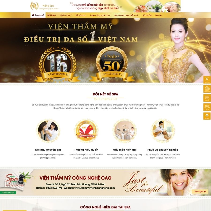 Themes WordPress mẫu website spa, mẫu website chuyên spa, viện thẩm mỹ cực đẹp 2