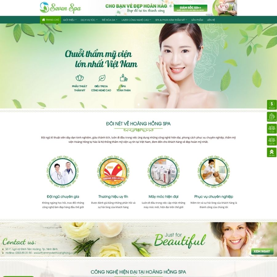 Themes WordPress mẫu website spa, mẫu website chuyên spa, viện thẩm mỹ cực đẹp 3