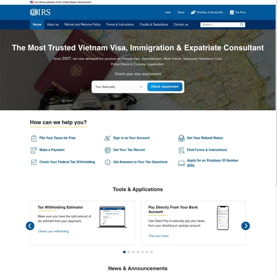 Themes wordpress mẫu website làm visa, dịch vụ visa, giới dịch dịch vụ