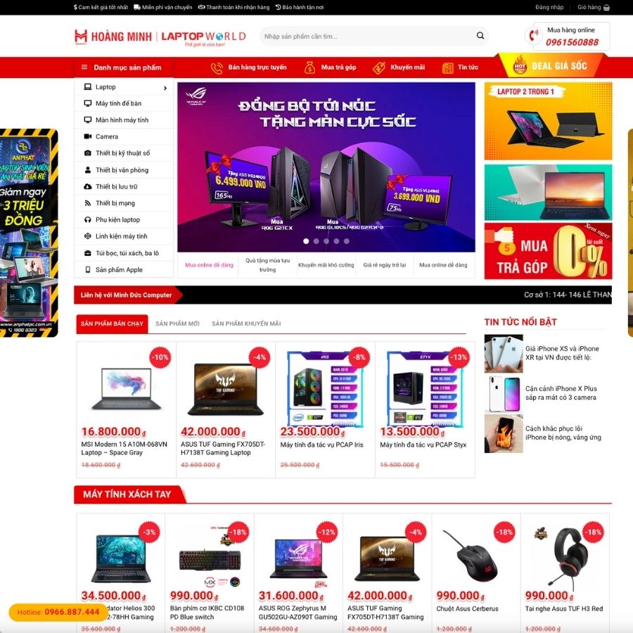 Themes WordPress mẫu website chuyên bán máy tính, mẫu website máy tính, laptop pc cực đẹp 2