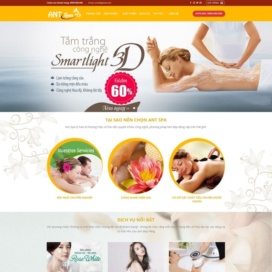 Themes WordPress mẫu website spa, mẫu website chuyên spa, viện thẩm mỹ cực đẹp landingpage 5