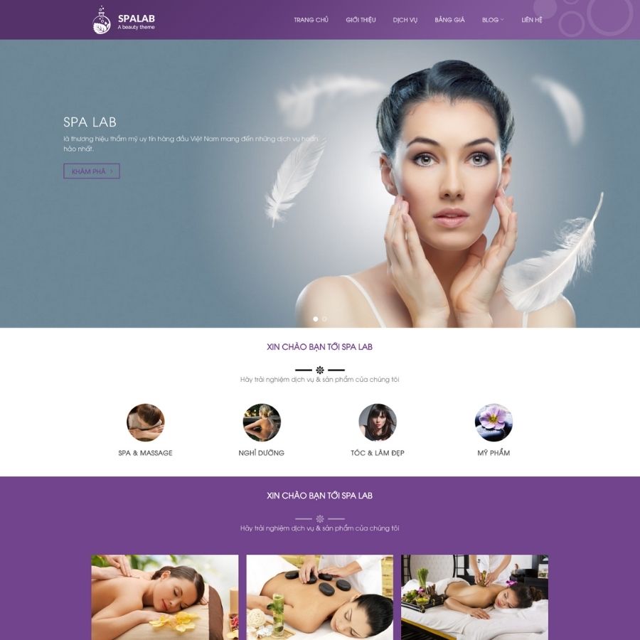 Themes WordPress mẫu website spa, mẫu website chuyên spa, viện tóc thẩm mỹ cực đẹp landingpage 6