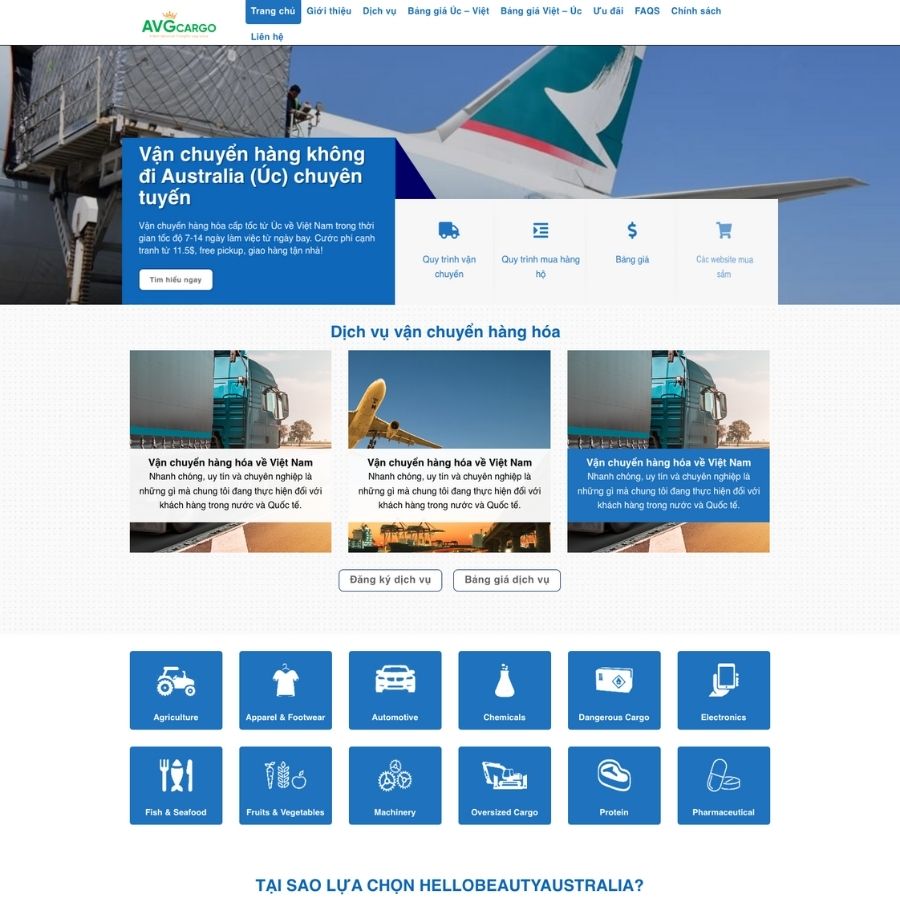 Themes WordPress mẫu website vận chuyển, website giới thiệu dịch vụ vẩn chuyển đẹp