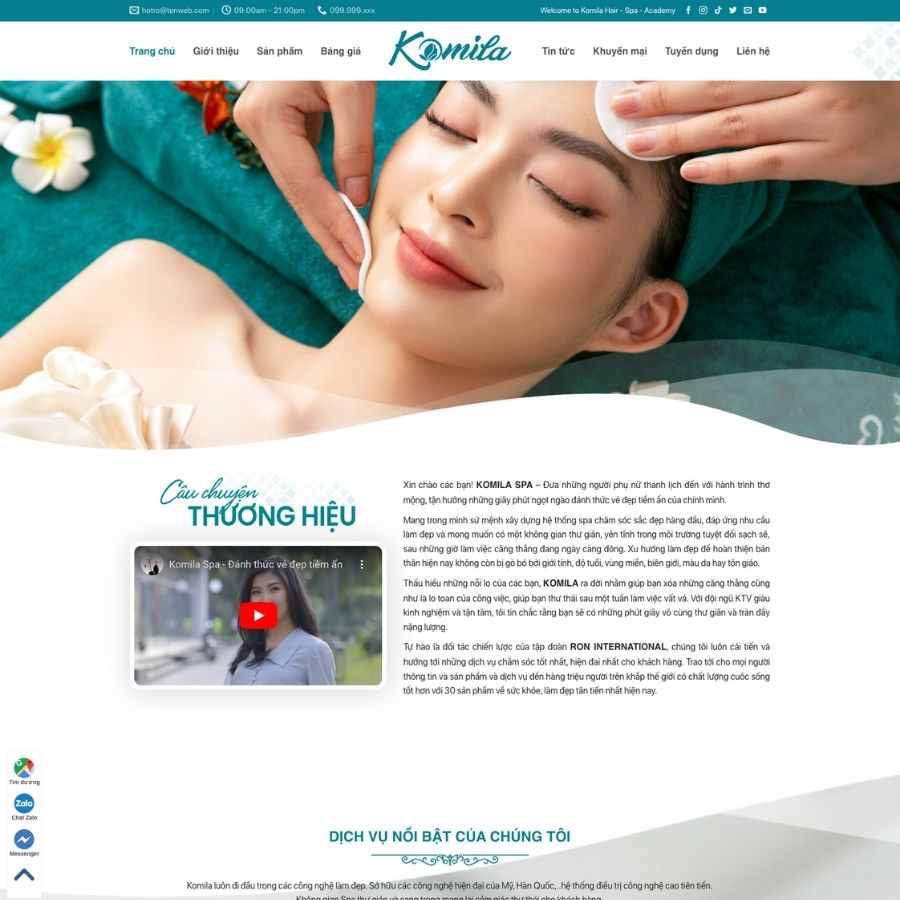 Themes WordPress mẫu website spa, mẫu website chuyên spa, viện thẩm mỹ cực đẹp landingpage 7