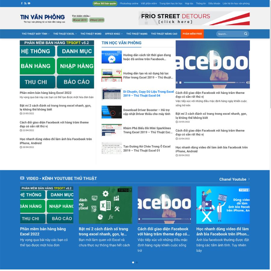 Themes wordpress mẫu website tin học văn phòng, tin tức văn phòng, thủ thuật