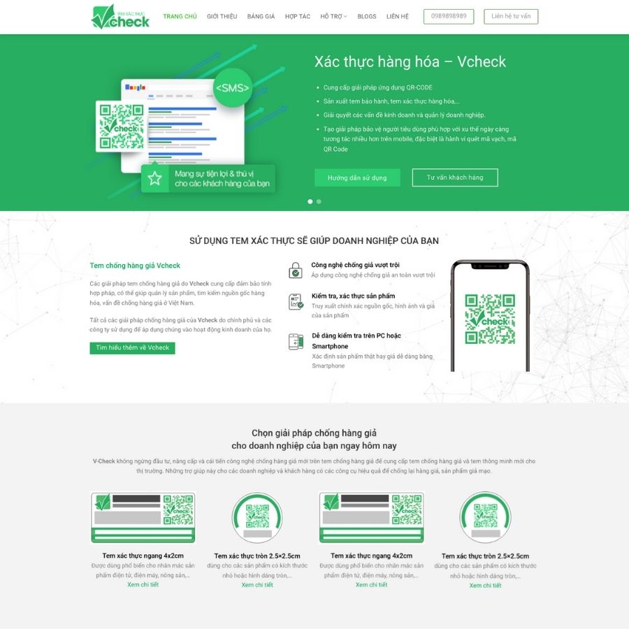 Themes WordPress mẫu website mẫu website vncheck, dịch vụ check qr, web công ty vncheck