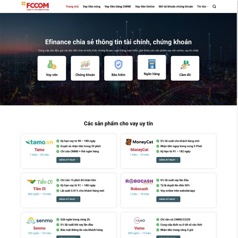 Themes wordpress mẫu website tài chính, vay tiền, mẫu web tín dụng 4
