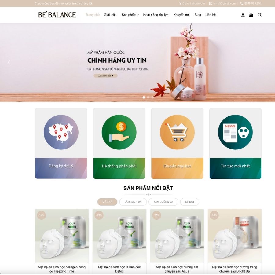 Themes WordPress mẫu website bán mỹ phẩm, website bán mỹ phẩm, đồ làm đẹp cho phụ nữ