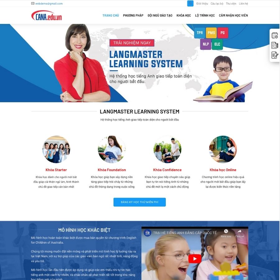 Themes WordPress mẫu website landingpage học tập, mẫu giáo dục, khoá học 1 2 3 tuổi 5