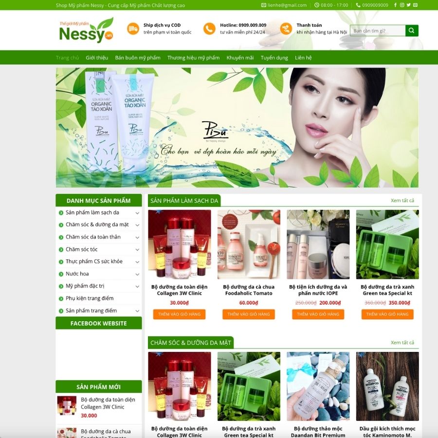 Themes WordPress mẫu website bán mỹ phẩm, website bán mỹ phẩm, đồ làm đẹp cho phụ nữ 2