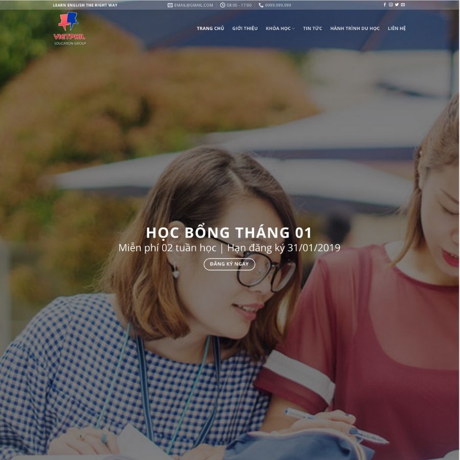 Themes WordPress mẫu website landingpage học tập, mẫu giáo dục, khoá học 1 2 3 tuổi 6