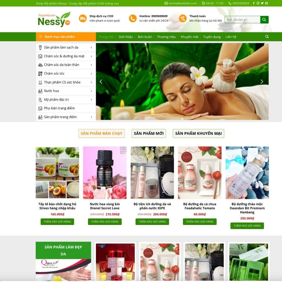 Themes WordPress mẫu website bán mỹ phẩm, website bán mỹ phẩm, đồ làm đẹp cho phụ nữ 3