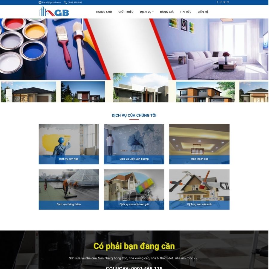 Themes WordPress mẫu website sửa nhà, mẫu website sửa nhà, web dịch vụ sửa chữa nhà