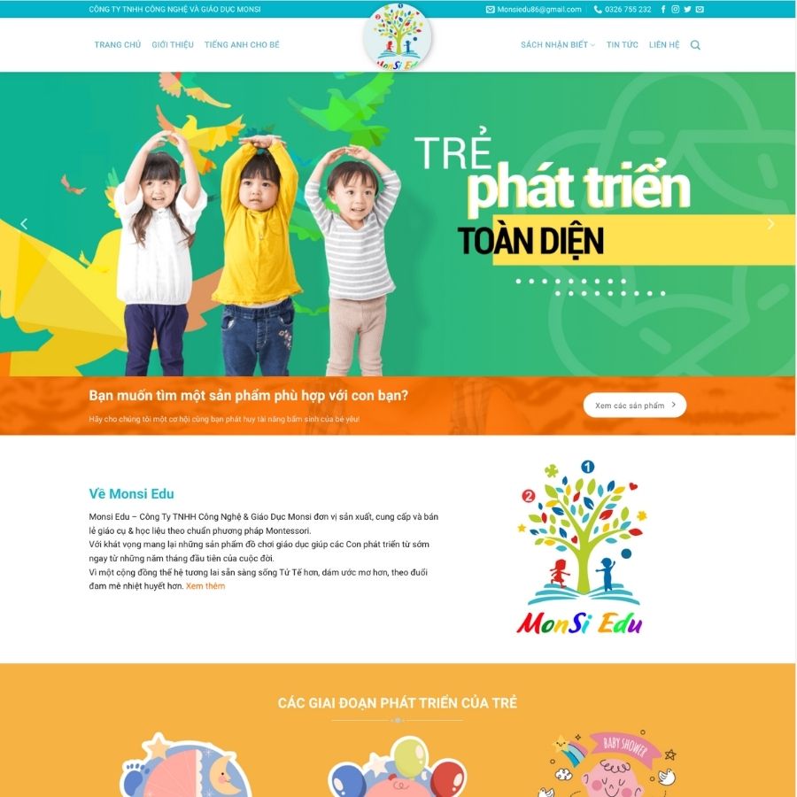 Themes WordPress mẫu website landingpage học tập, mẫu giáo dục, khoá học 1 2 3 tuổi 7