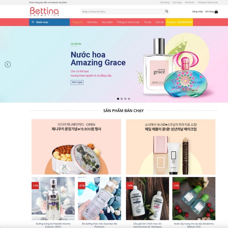 Themes WordPress mẫu website bán mỹ phẩm, website bán mỹ phẩm, bán nước hoa mỹ phẩm 4