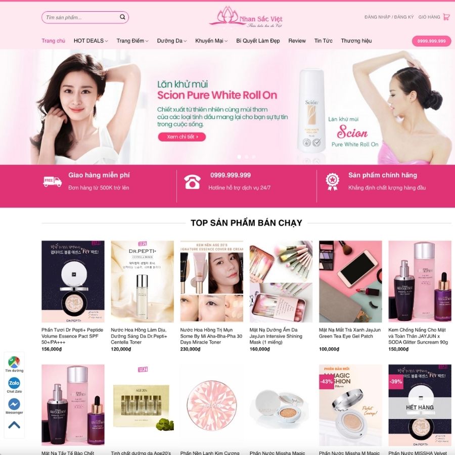 Themes WordPress mẫu website bán mỹ phẩm, website bán mỹ phẩm, bán nước hoa mỹ phẩm 5