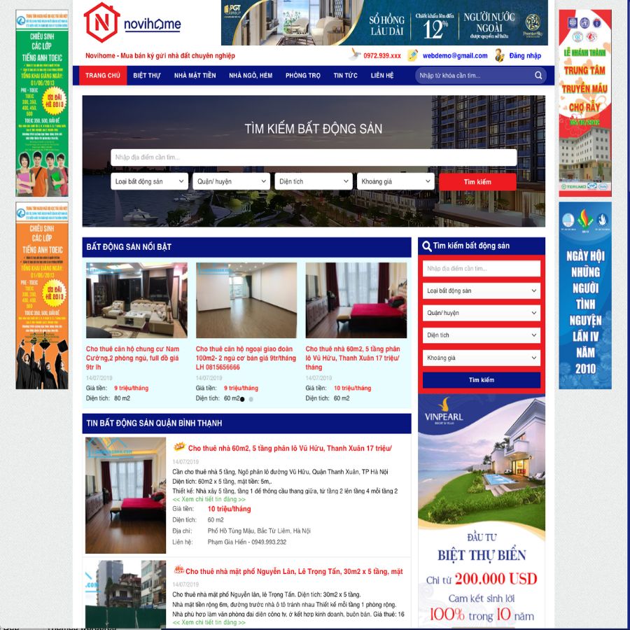 Mẫu thiết kế website bất động sản 38, Themes wordpress bất động sản 38