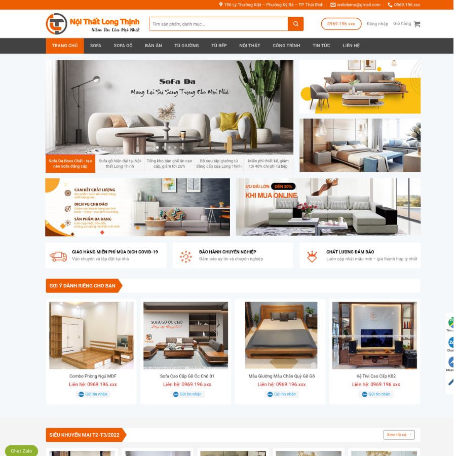 Themes wordpress mẫu website nội thất, bàn ghế, sofa gỗ bán đồ gỗ 37
