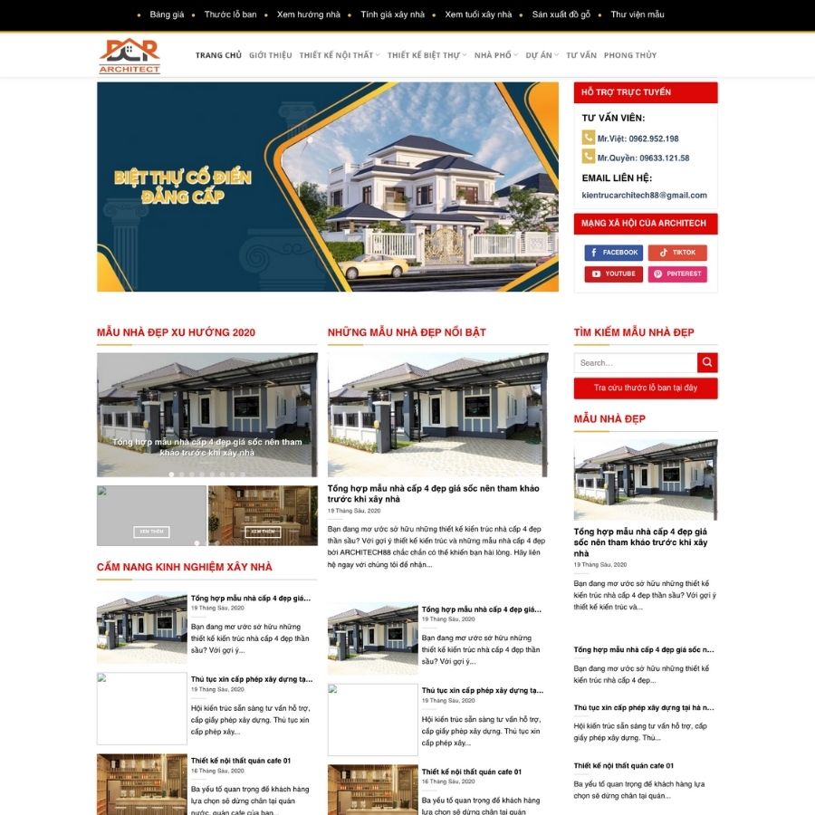 Themes WordPress mẫu website công ty xây dựng, website xây dựng nhà trọn gói , công ty nội thất 3