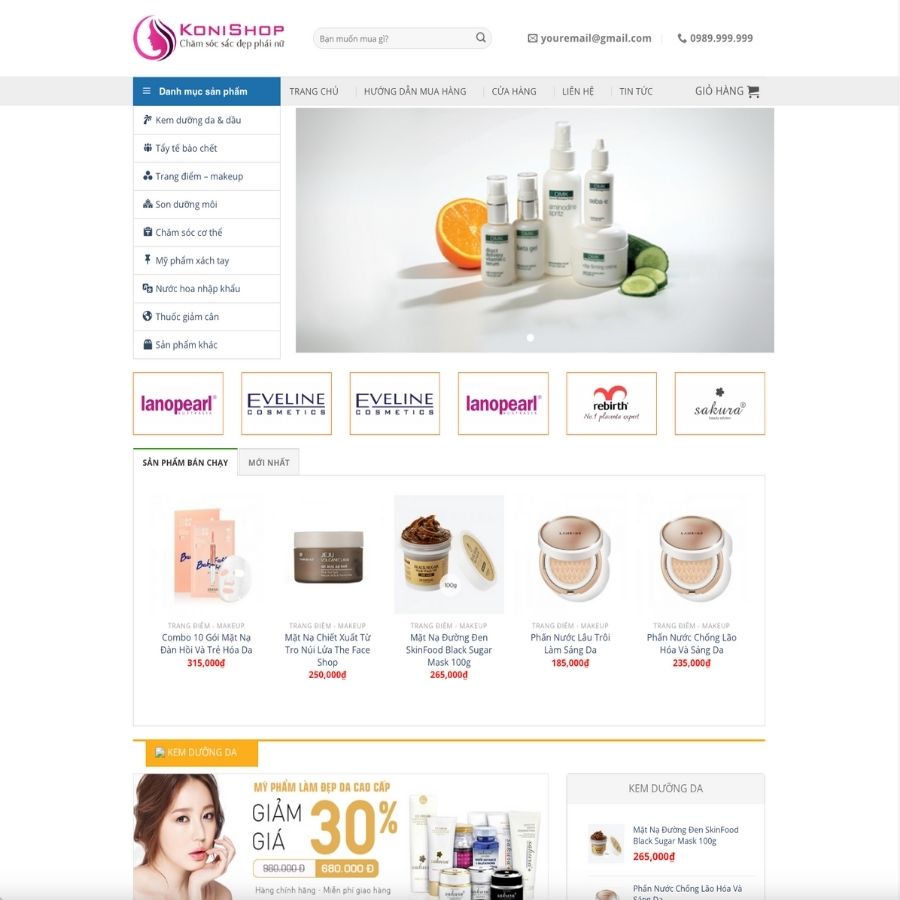 Themes WordPress mẫu website bán mỹ phẩm, website bán mỹ phẩm, bán nước hoa mỹ phẩm 8