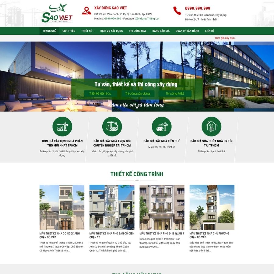 Themes WordPress mẫu website công ty xây dựng, website xây dựng nhà trọn gói , công ty nội thất 5