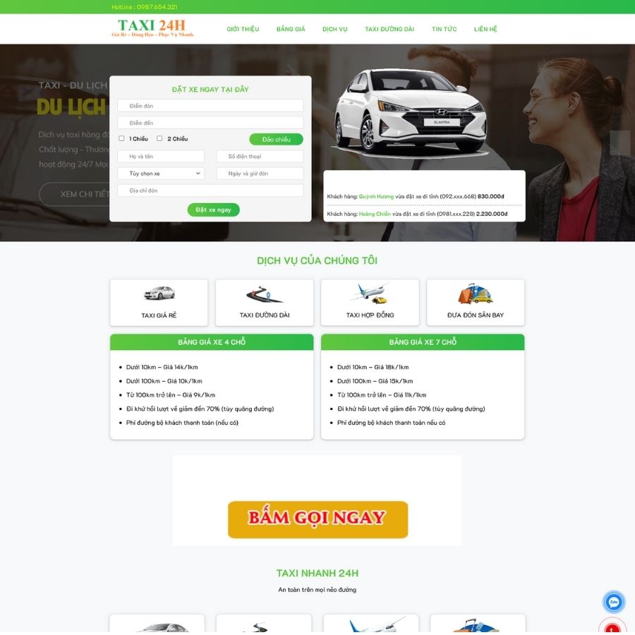 Themes WordPress mẫu website landingpage taxi, đặt taxi trực tuyến, mẫu website taxi, xe ghép 2