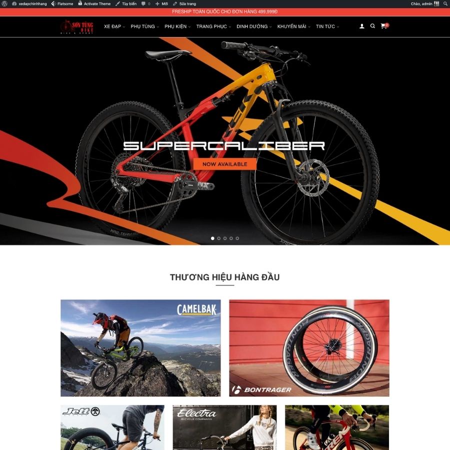 Themes WordPress mẫu website bán xe đạp, website chuyên bán xe đạp, xe đạp thể thao 2