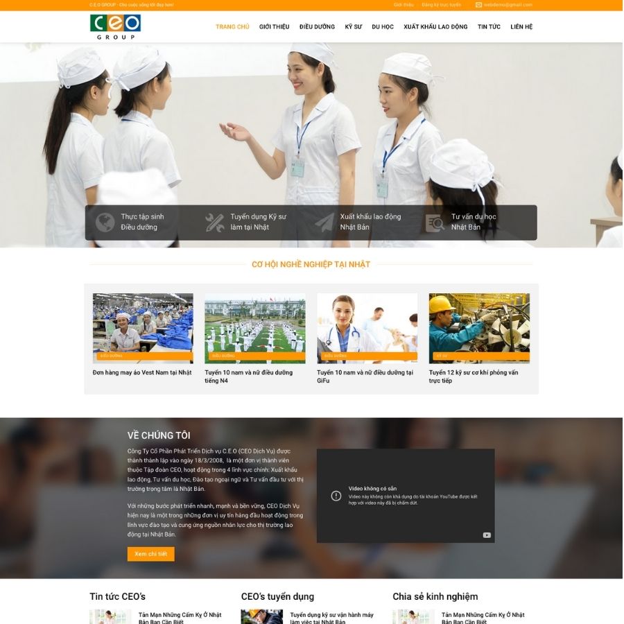 Themes WordPress mẫu website xuất khuất lao động, web mẫu dịch vụ xuất khẩu lao động 3