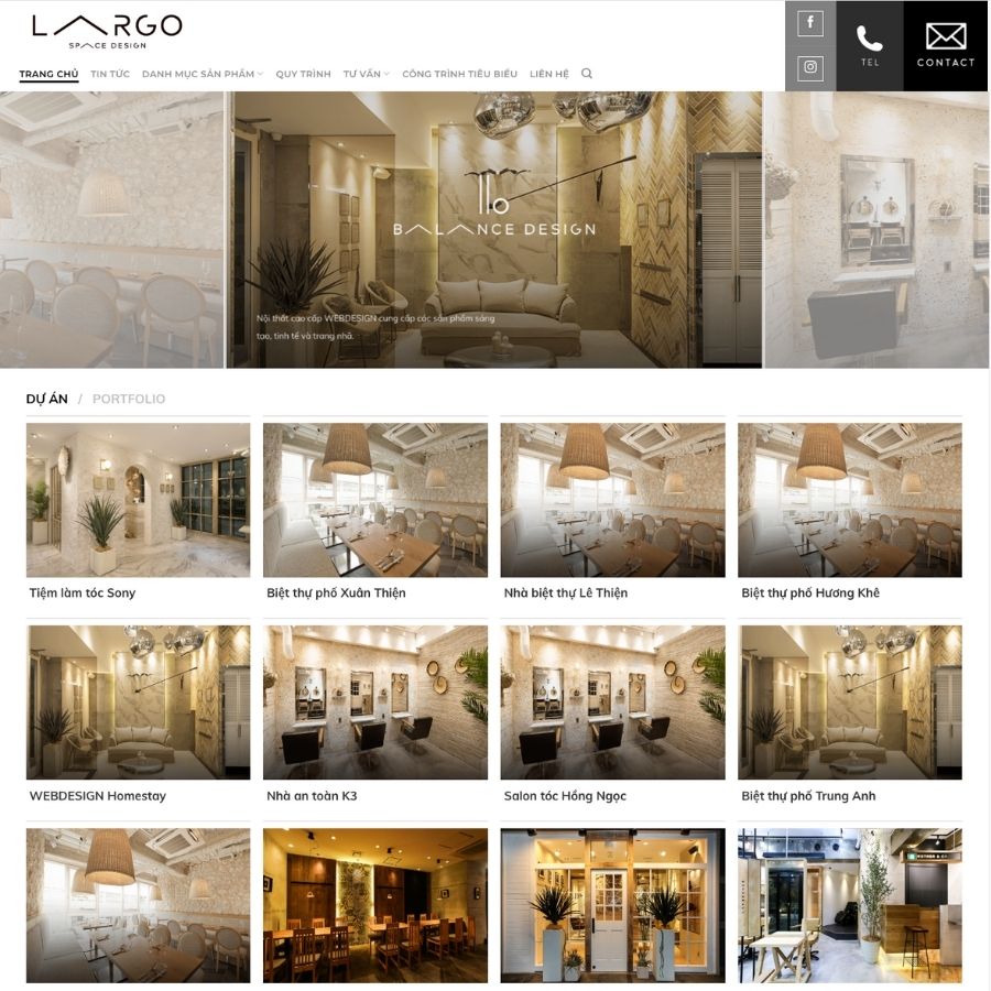 Themes WordPress mẫu website công ty nội thất, bán đồ nội ngoại thất, mẫu website công ty nội thất