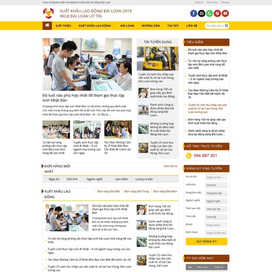 Themes WordPress mẫu website xuất khuất lao động, web mẫu dịch vụ tin tức xuất khẩu lao động 4