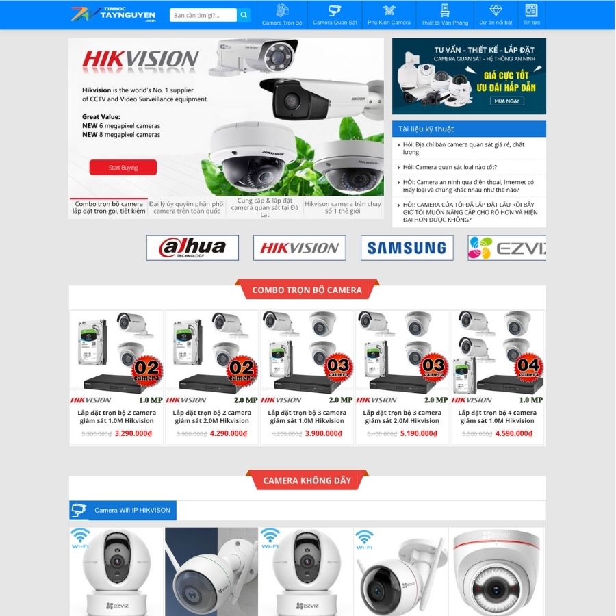 Themes WordPress mẫu website bán camera, shop bán camera thiết bị công nghệ, camera 3