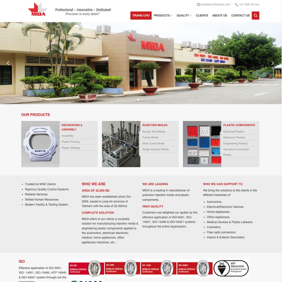 Themes wordpress mẫu website máy công nghiệp, giới thiệu công ty 2