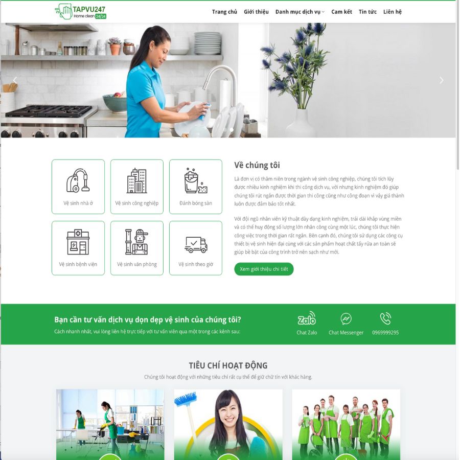 Themes WordPress mẫu website vệ sinh, dọn dẹp vệ sinh, web dịch vụ dọn vệ sinh