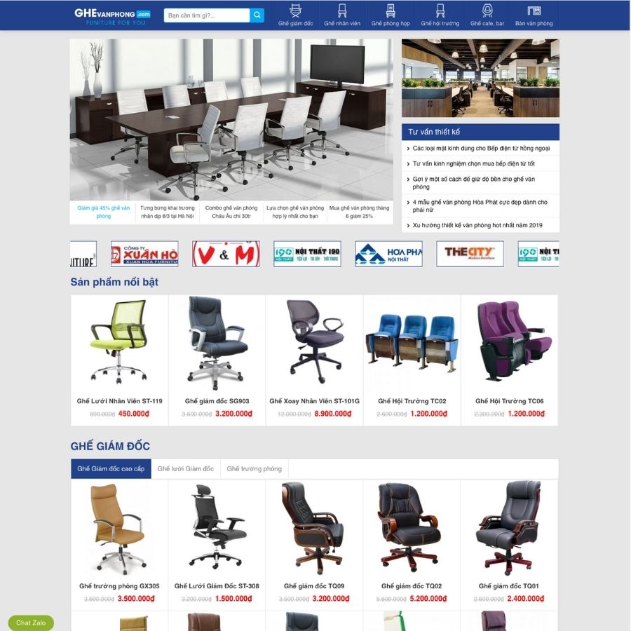 Themes WordPress mẫu website ghế văn phòng, bán đồ ghế văn phòng, ghế tựa, mẫu web bán ghế