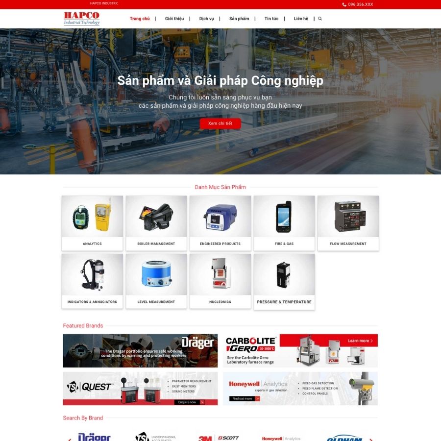 Themes WordPress mẫu website thiết bị văn phòng, thiết bị công nghiệp, công ty thiết bị 2